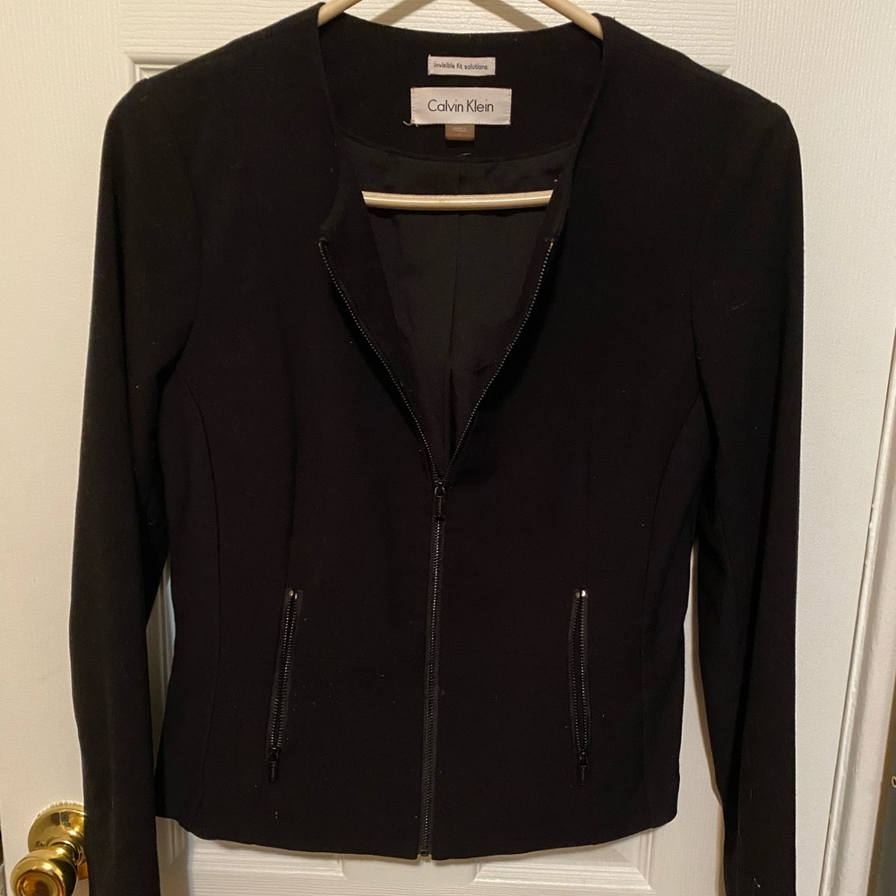 Black Zip-Up Blazer